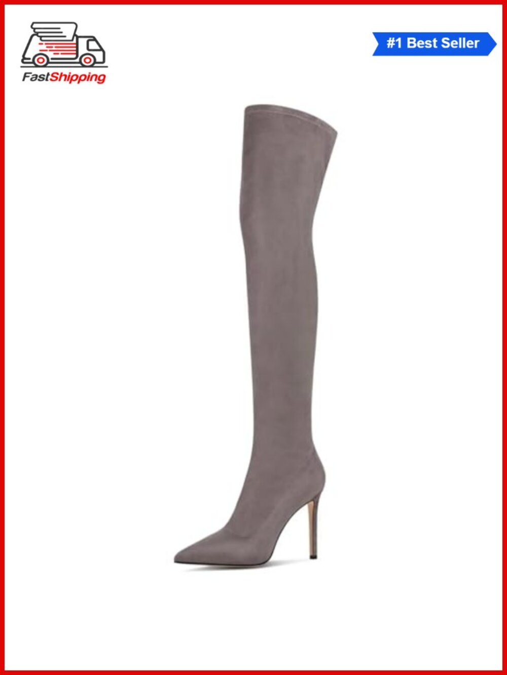 ✨ Suede Over the Knee Boots High Heel Pointed Toe Pull-On Fall Boots